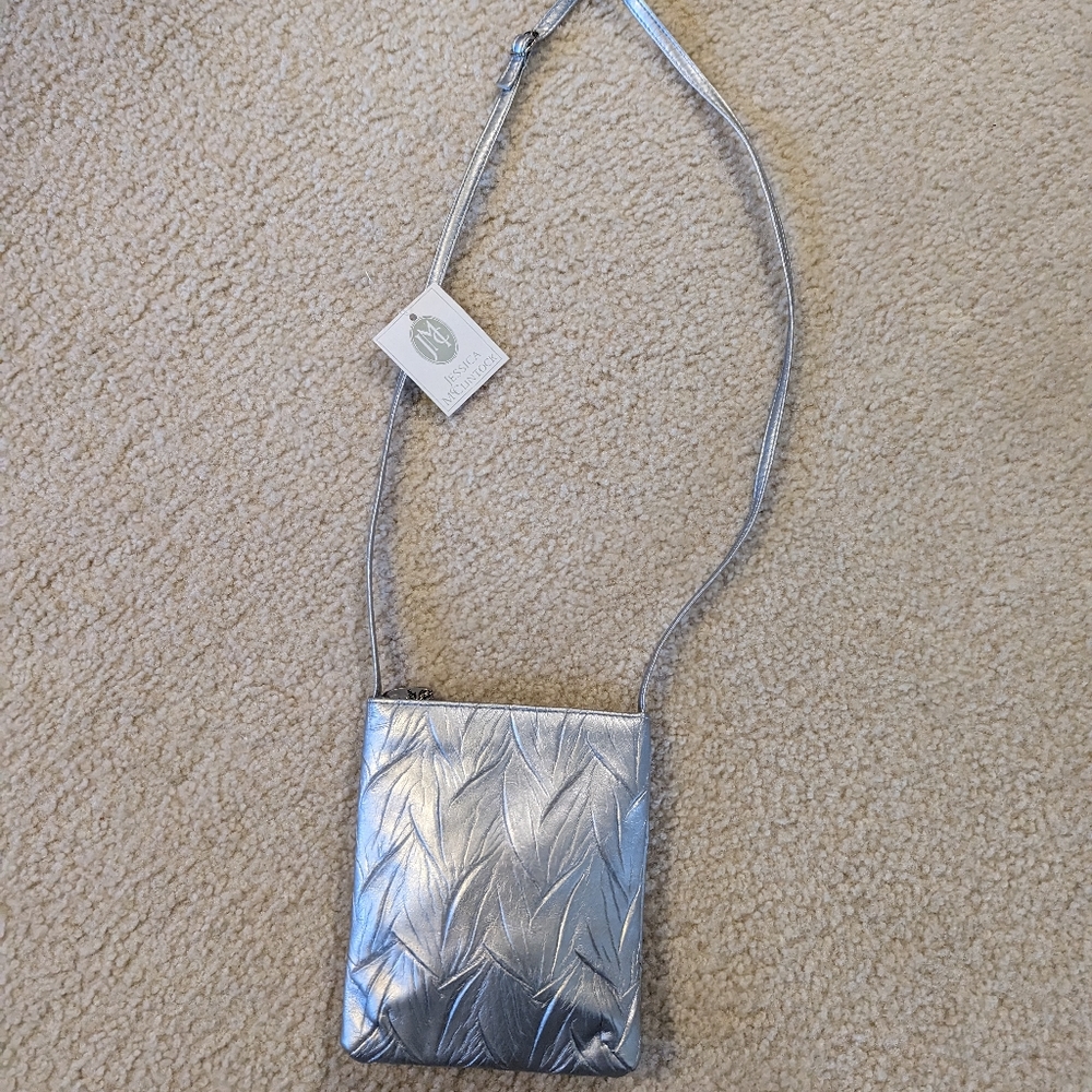 Silver evening bag